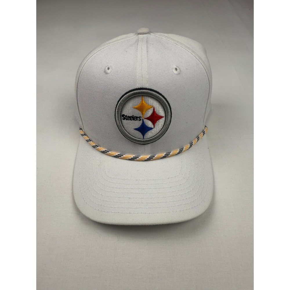New Era Pittsburgh Steelers Hat OSFM White Rope Snapback 9SEVENTY NFL Cap